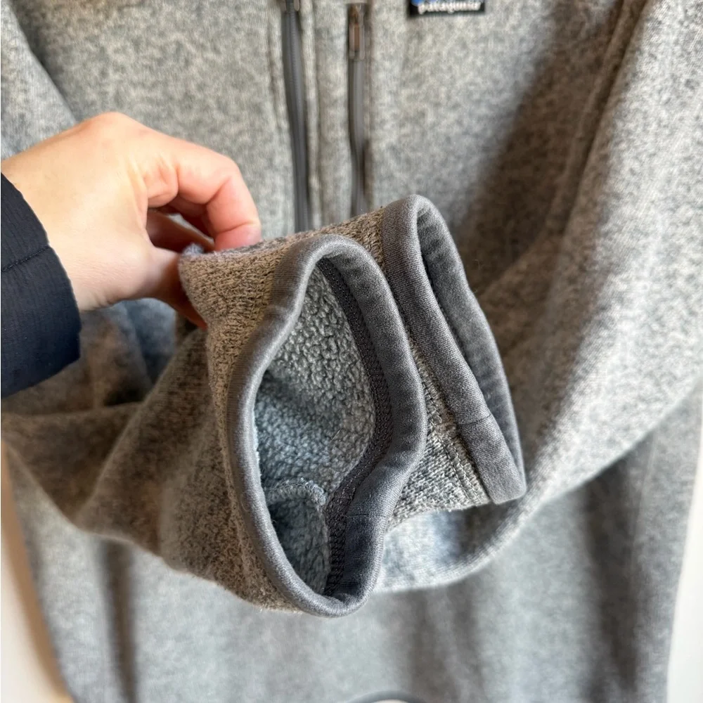 Patagonia Men’s Better Sweater 1/4 Zip Pull-Over Fleece Gray Sweatshirt - Picture 5 of 9